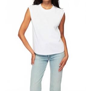 NEW NATION LTD marina muscle tee in optic white